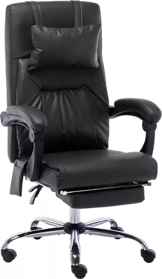 Prolenta Premium Massage kantoorstoel kunstleer zwart