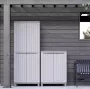 Prolenta Premium Opbergkast met 2 deuren 68x39x170 cm lichtgrijs en beige - Thumbnail 1