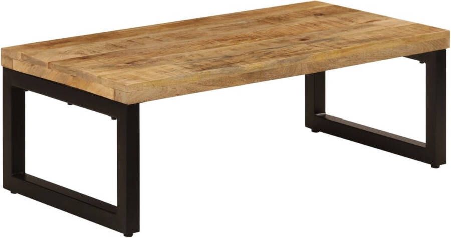 Prolenta Premium Salontafel 100x50x35 cm massief mangohout en staal - Foto 1