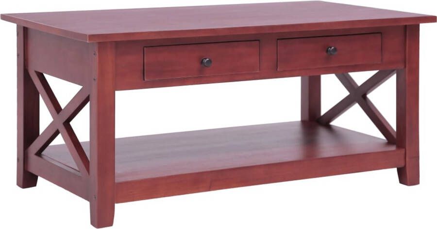 Prolenta Premium Salontafel 100x55x46 cm massief mahoniehout bruin