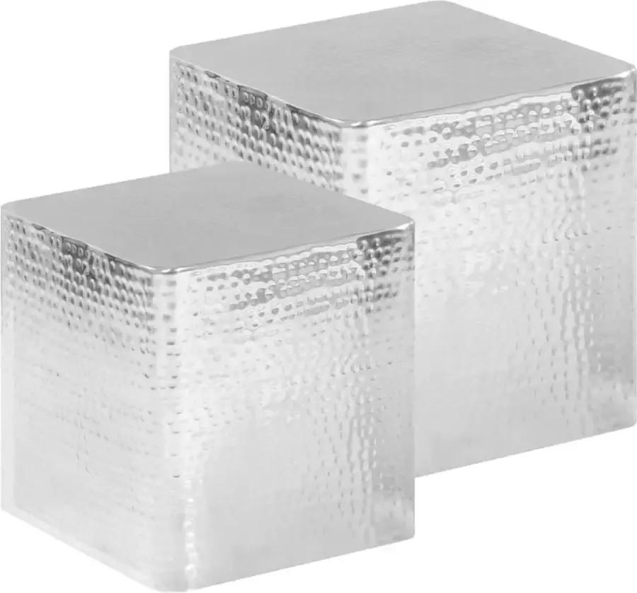 Prolenta Premium Salontafel 2 st aluminium zilver