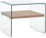 Prolenta Premium Salontafel 50x50x45 cm gehard glas transparant - Thumbnail 2