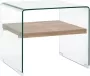 Prolenta Premium Salontafel 50x50x45 cm gehard glas transparant - Thumbnail 1