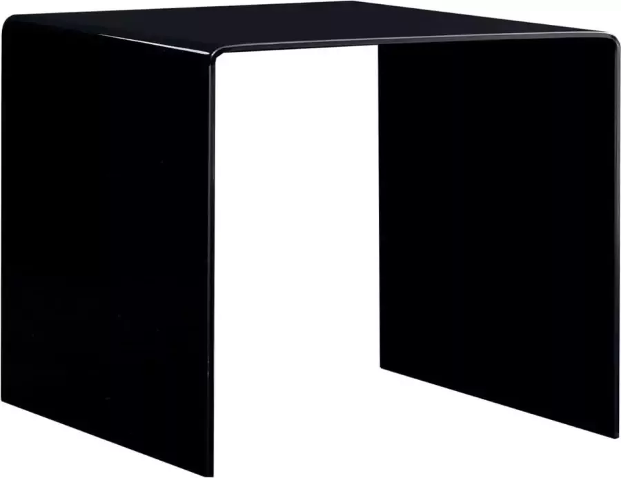 Prolenta Premium Salontafel 50x50x45 cm gehard glas zwart