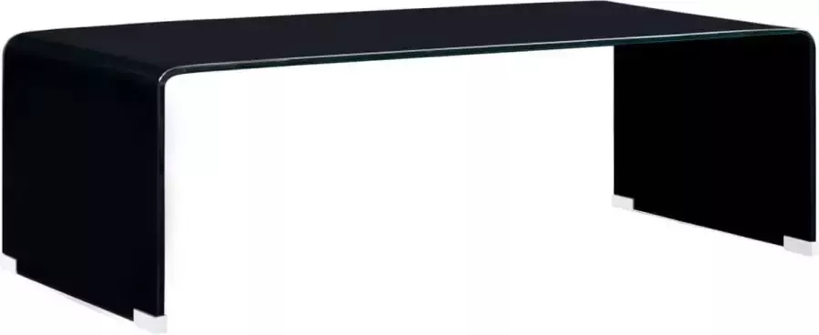 Prolenta Premium Salontafel 98x45x31 cm gehard glas zwart