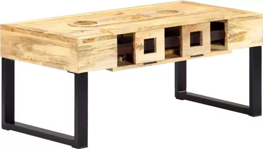 Prolenta Premium Salontafel cassettestijl 100x52x45 cm massief mangohout