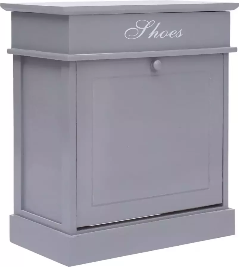 Prolenta Premium Schoenenkast 50x28x58 cm paulowniahout grijs