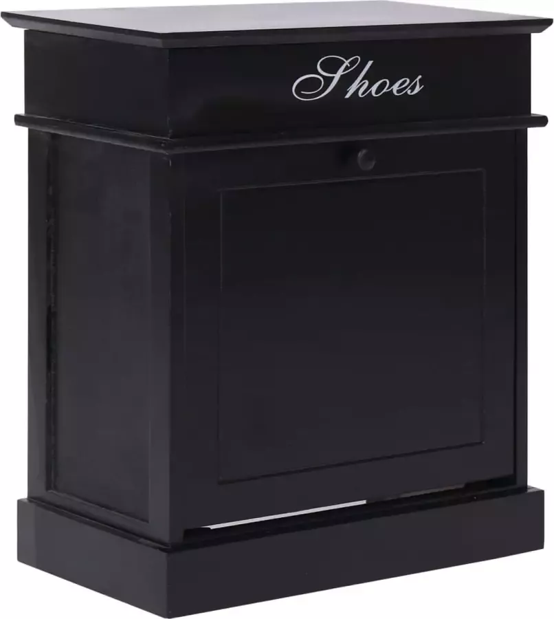 Prolenta Premium Schoenenkast 50x28x58 cm paulowniahout zwart