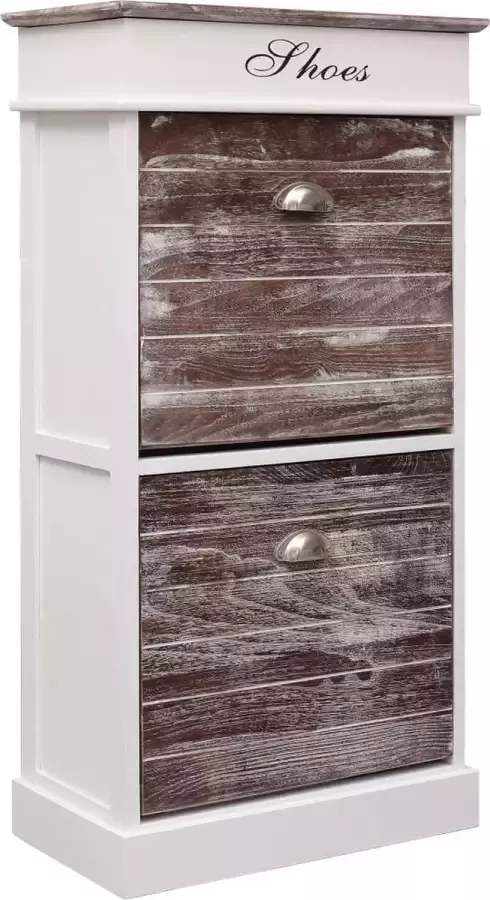 Prolenta Premium Schoenenkast 50x28x98 cm paulowniahout bruin