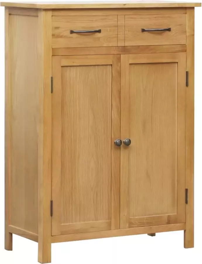 Prolenta Premium Schoenenkast 76x37x105 cm massief eikenhout