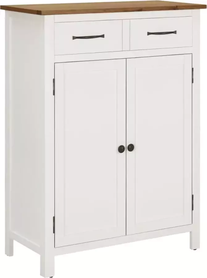 Prolenta Premium Schoenenkast 76x37x105 cm massief eikenhout