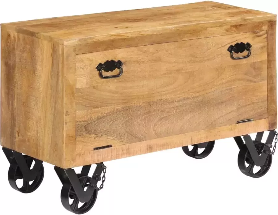 Prolenta Premium Schoenenkast 86x35x55 cm massief mangohout