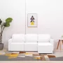 Prolenta Premium Slaapbank driezits modulair kunstleer wit - Thumbnail 2