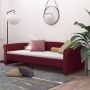 Prolenta Premium Slaapbank met matras en USB stof wijnrood 90x200 cm - Thumbnail 1