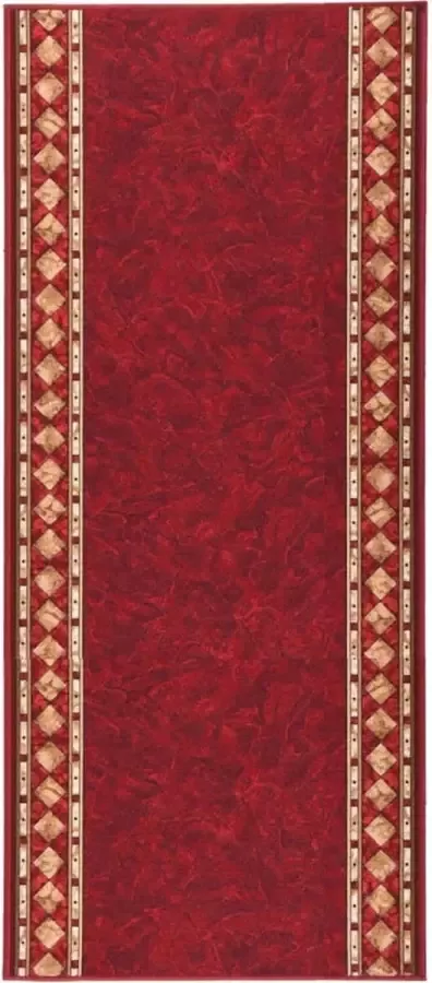 Prolenta Premium Tapijtloper anti-slip 80x200 cm rood Huis en Tuin