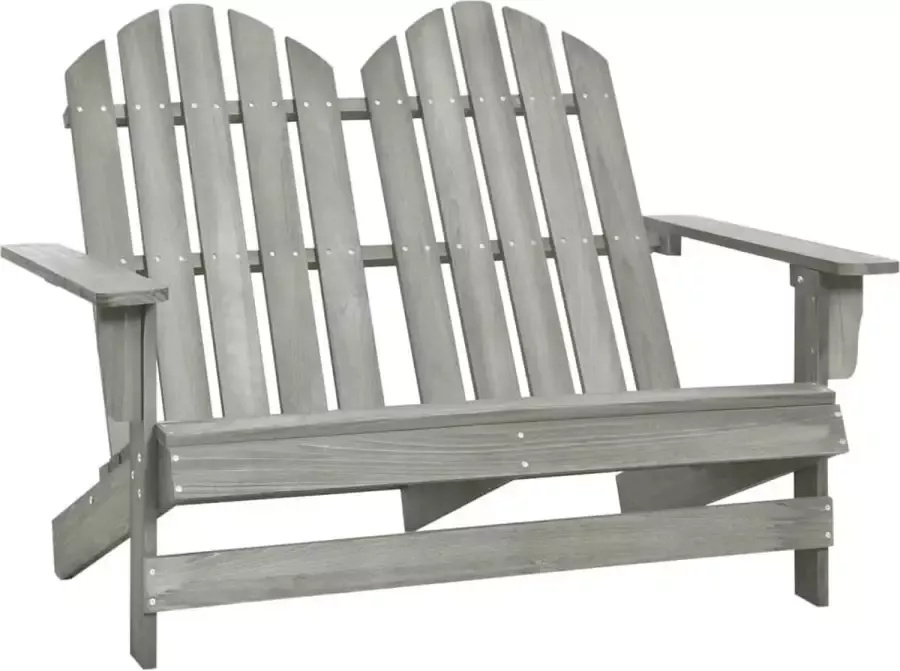 Prolenta Premium Tuinstoel 2-zits Adirondack massief vurenhout grijs