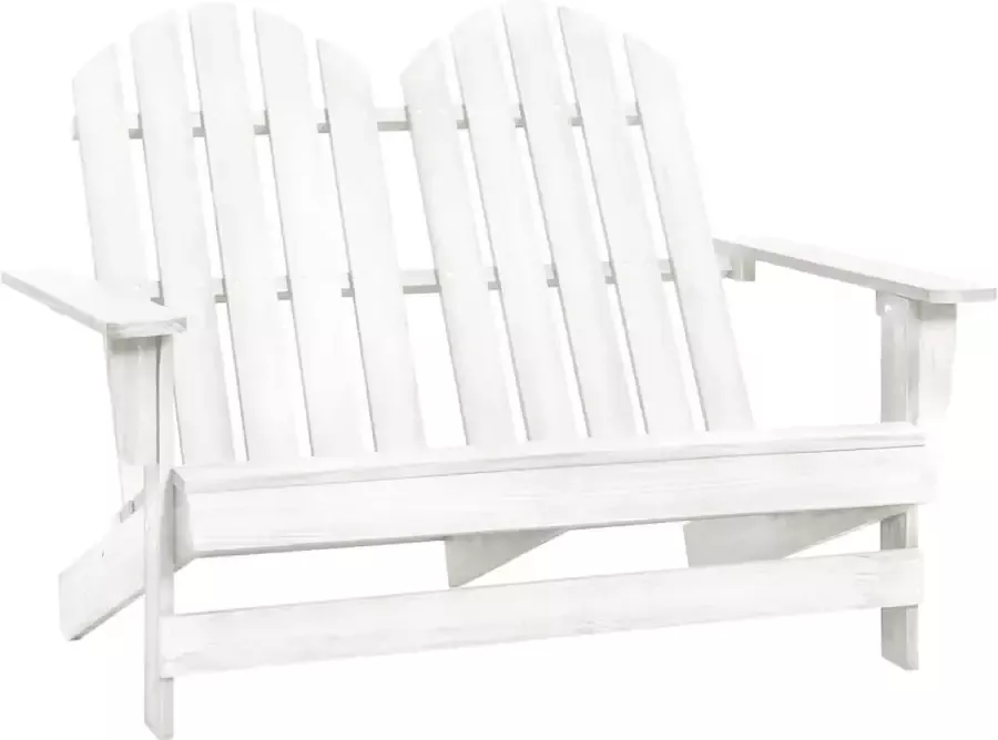 Prolenta Premium Tuinstoel 2-zits Adirondack massief vurenhout wit