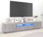 ForYou Prolenta Premium Tv-meubel met LED-verlichting 200x35x40 cm betongrijs - Thumbnail 2