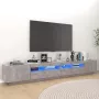 ForYou Prolenta Premium Tv-meubel met LED-verlichting 260x35x40 cm betongrijs - Thumbnail 2