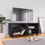 ForYou Prolenta Premium Tv-meubel met wieltjes 90x35x35 cm bewerkt hout zwart - Thumbnail 2