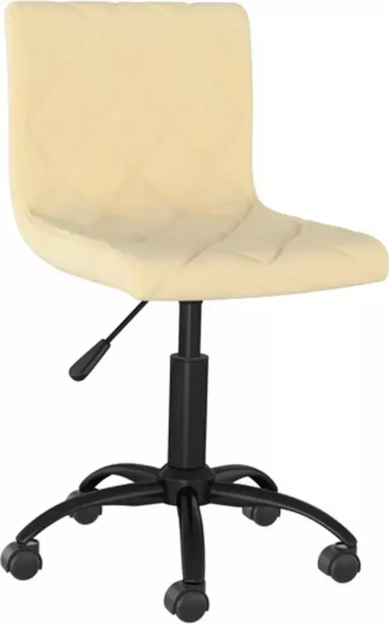 Prolenta Premium vidaXL Kantoorstoel draaibaar fluweel crèmekleurig - Foto 1