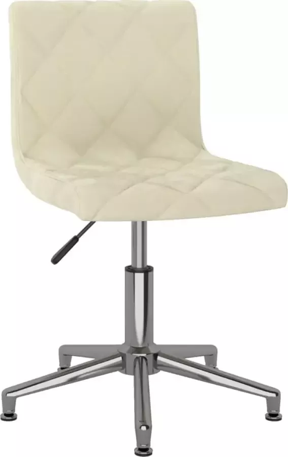 Prolenta Premium vidaXL Kantoorstoel draaibaar fluweel crèmekleurig - Foto 2