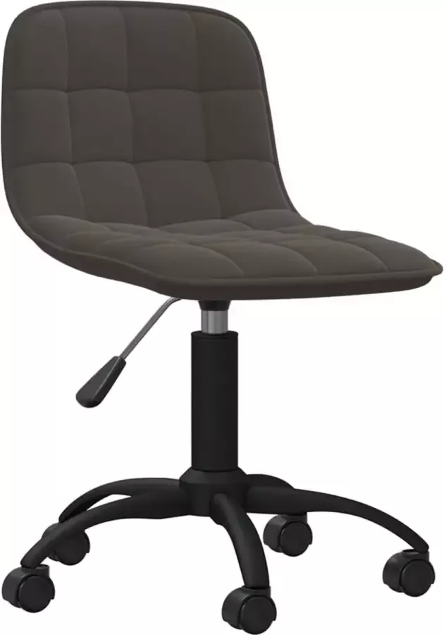 Prolenta Premium vidaXL Kantoorstoel draaibaar fluweel donkergrijs
