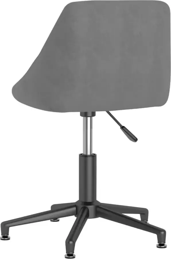 Prolenta Premium vidaXL Kantoorstoel draaibaar fluweel lichtgrijs - Foto 2