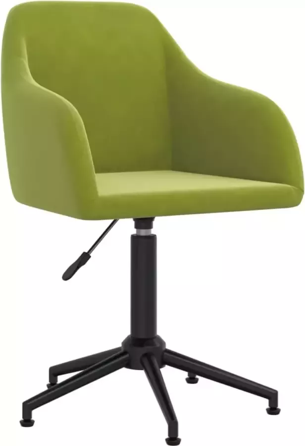 Prolenta Premium vidaXL Kantoorstoel draaibaar fluweel lichtgroen - Foto 1