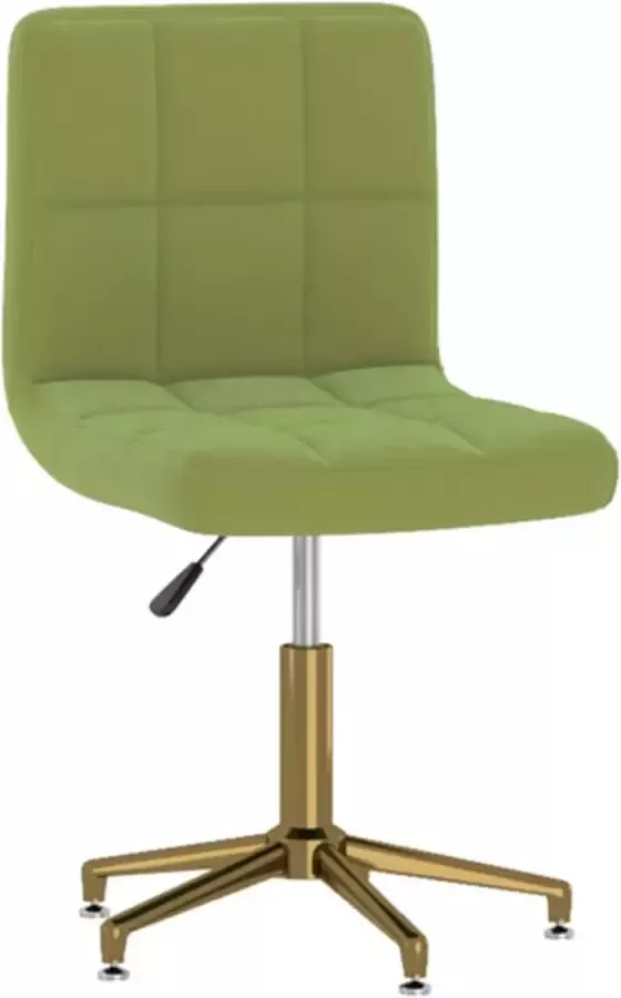 Prolenta Premium vidaXL Kantoorstoel draaibaar fluweel lichtgroen - Foto 1