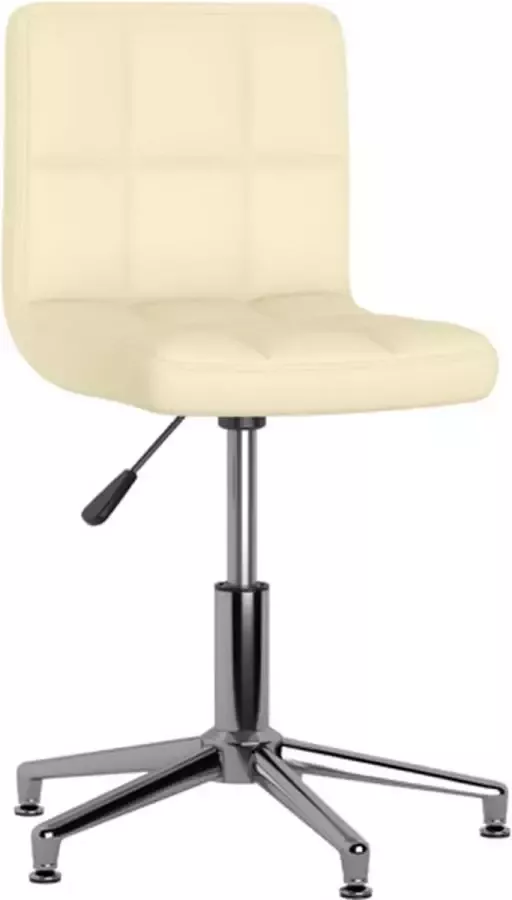 Prolenta Premium vidaXL Kantoorstoel draaibaar kunstleer crèmekleurig - Foto 2