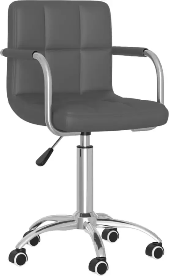 Prolenta Premium vidaXL Kantoorstoel draaibaar kunstleer grijs - Foto 2