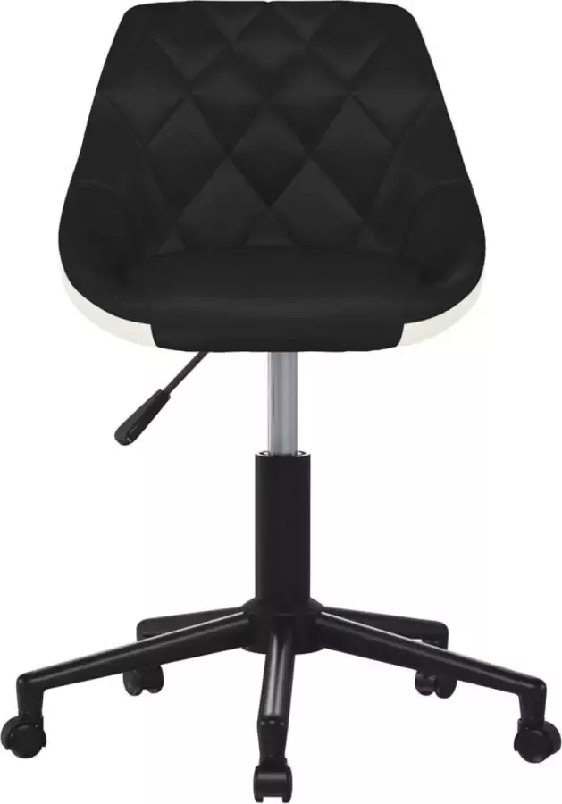 Prolenta Premium vidaXL Kantoorstoel draaibaar kunstleer zwart en wit - Foto 3