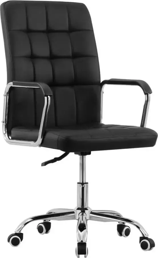 Prolenta Premium vidaXL Kantoorstoel draaibaar stof zwart - Foto 1