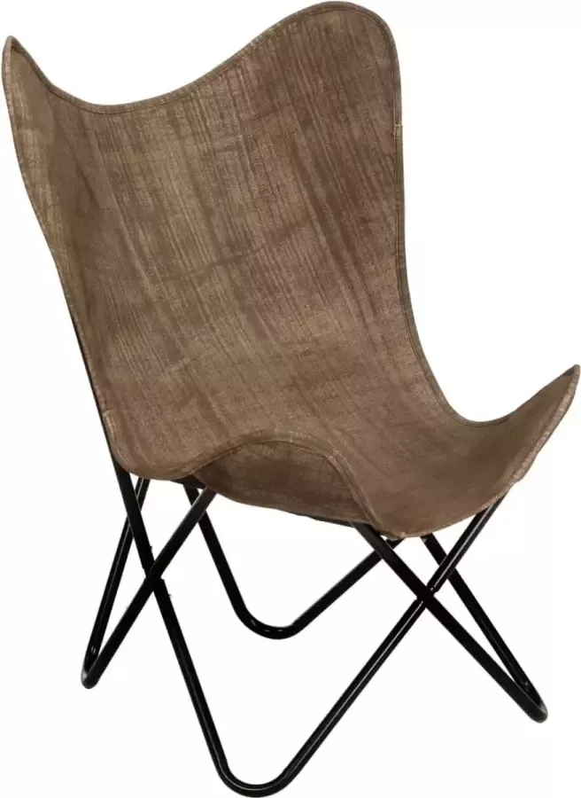 Prolenta Premium Vlinderstoel canvas taupe
