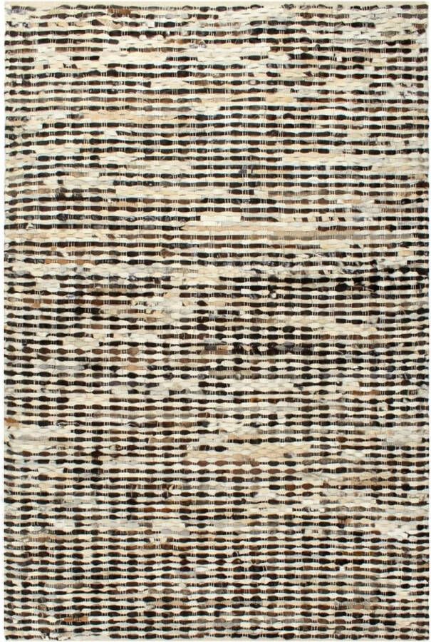Prolenta Premium Vloerkleed 120x170 cm echt harig leer zwart en wit