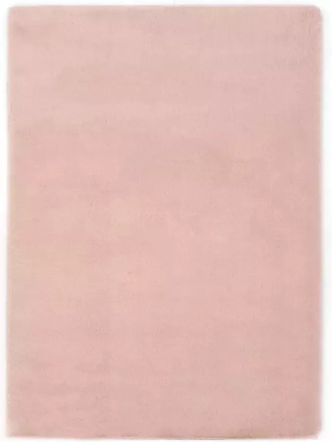Prolenta Premium Vloerkleed 160x230 cm kunstkonijnenbont oudroze