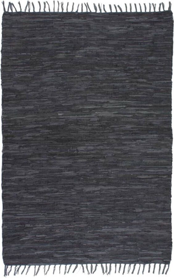 Prolenta Premium Vloerkleed Chindi handgeweven 120x170 cm leer grijs