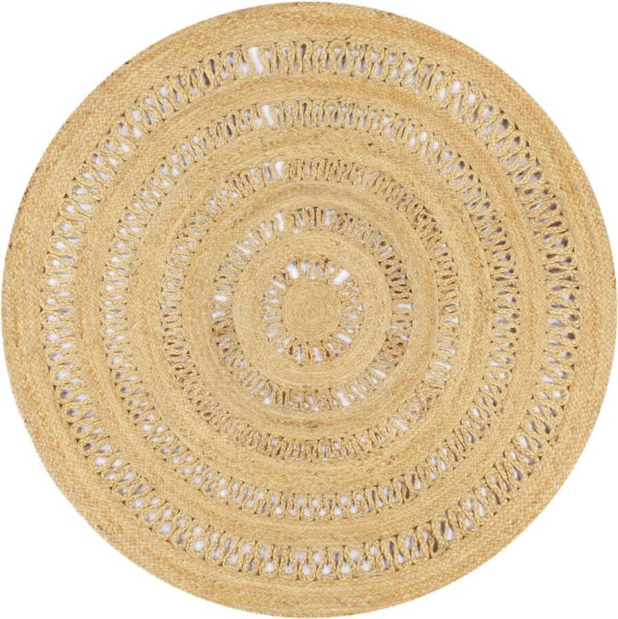 Prolenta Premium Vloerkleed handgemaakt 150 cm gevlochten jute - Foto 1