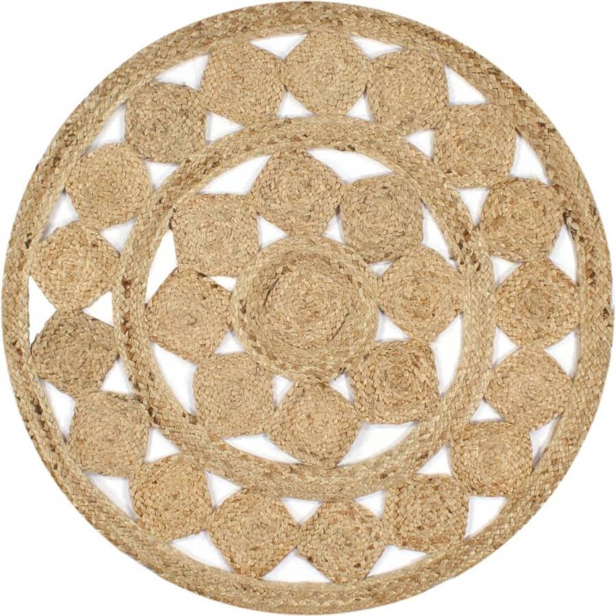 Prolenta Premium Vloerkleed handgemaakt 150 cm gevlochten jute