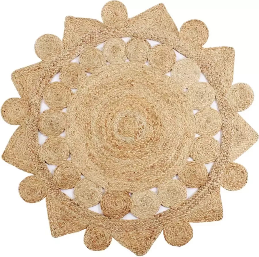 Prolenta Premium Vloerkleed handgemaakt 150 cm gevlochten jute