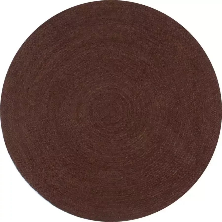 Prolenta Premium Vloerkleed handgemaakt rond 120 cm jute bruin