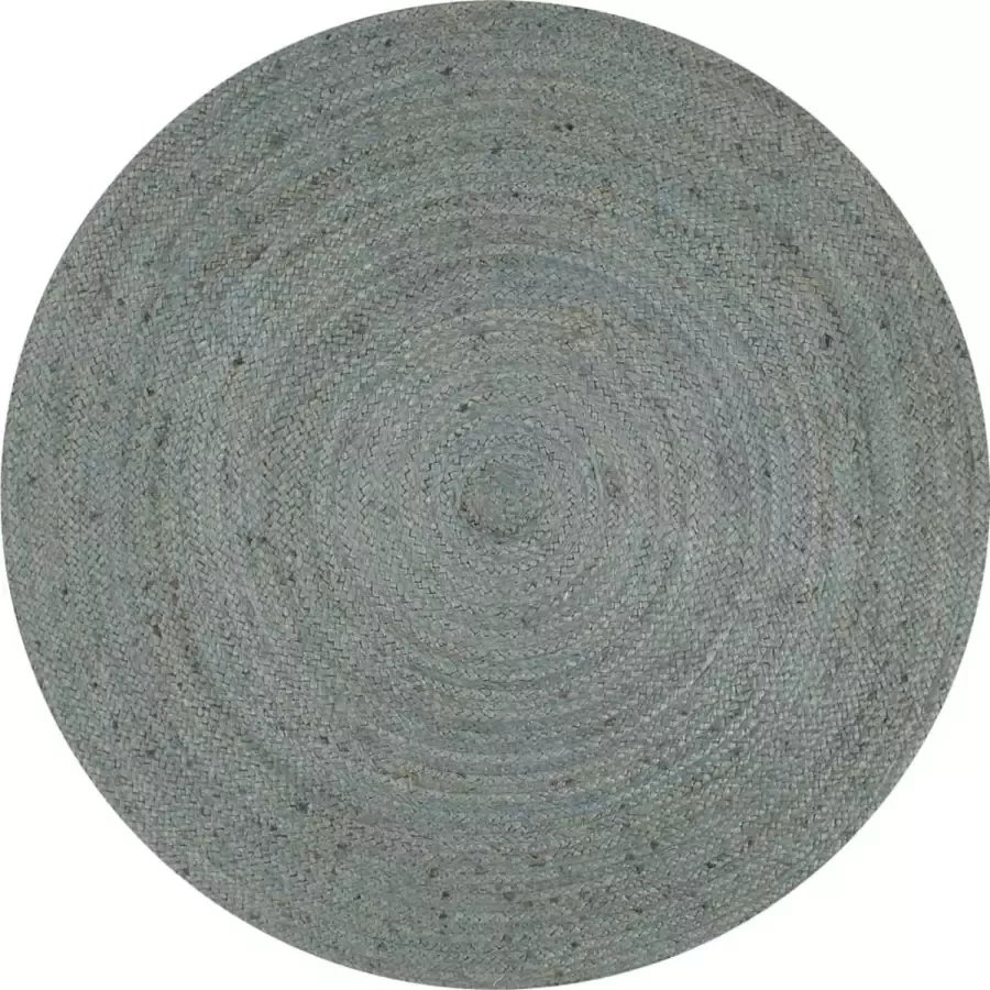 Prolenta Premium Vloerkleed handgemaakt rond 120 cm jute olijfgroen