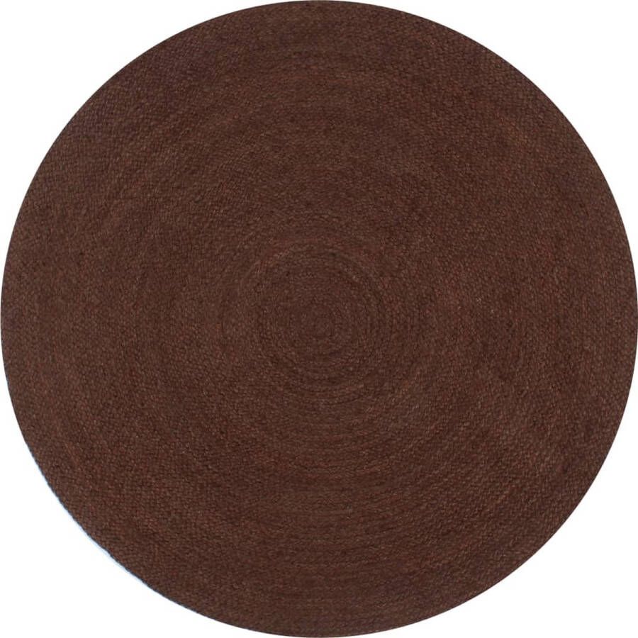 Prolenta Premium Vloerkleed handgemaakt rond 150 cm jute bruin
