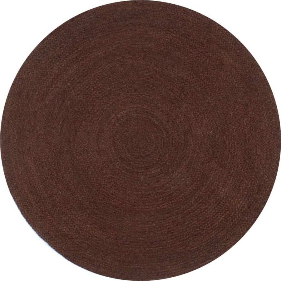 Prolenta Premium Vloerkleed handgemaakt rond 90 cm jute bruin