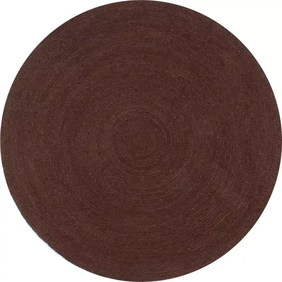 Prolenta Premium Vloerkleed handgemaakt rond 90 cm jute bruin