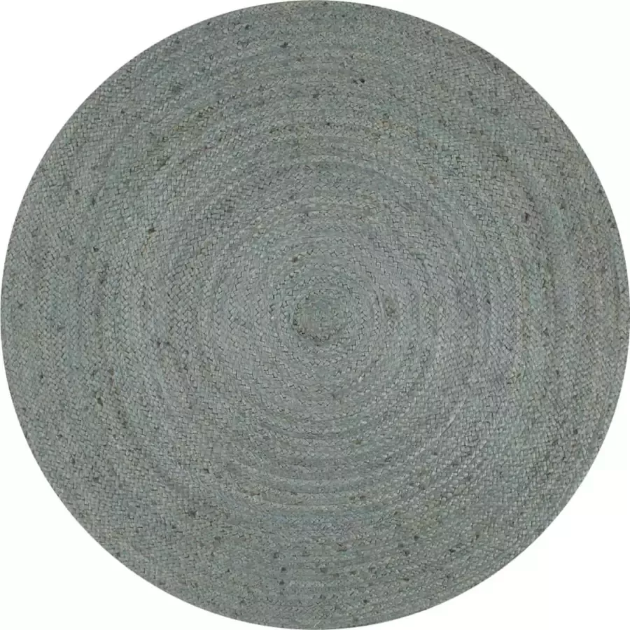 Prolenta Premium Vloerkleed handgemaakt rond 90 cm jute olijfgroen
