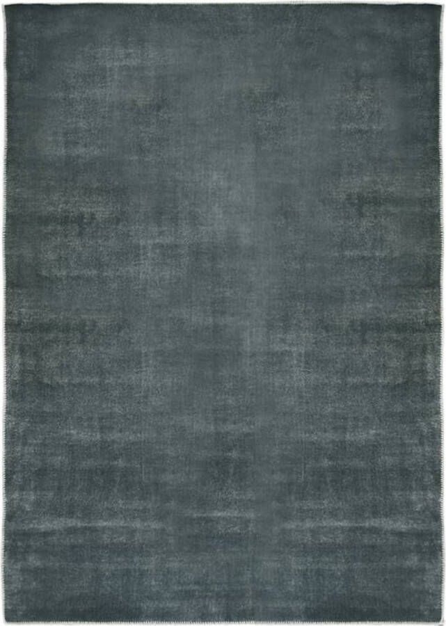 Prolenta Premium Vloerkleed wasbaar opvouwbaar 120x170 cm polyester grijs