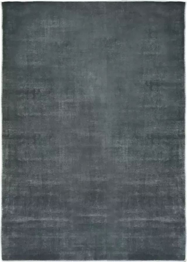 Prolenta Premium Vloerkleed wasbaar opvouwbaar 120x170 cm polyester grijs