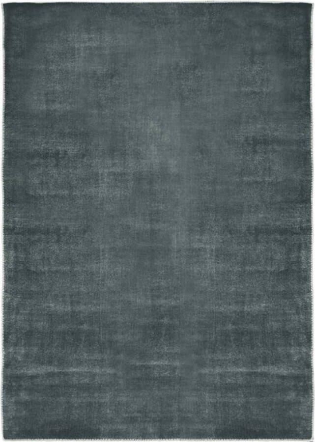 Prolenta Premium Vloerkleed wasbaar opvouwbaar 160x230 cm polyester grijs